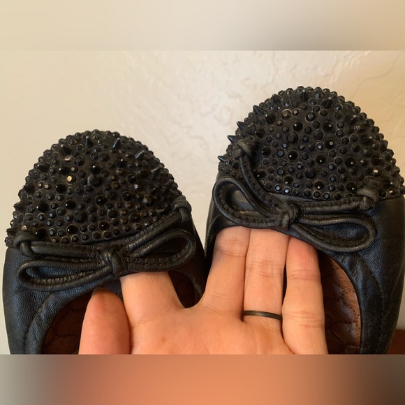 Sam Edelman Beatrix Sparkly Spiky Toe Ballet Flat, Size 7 - Picture 6 of 8